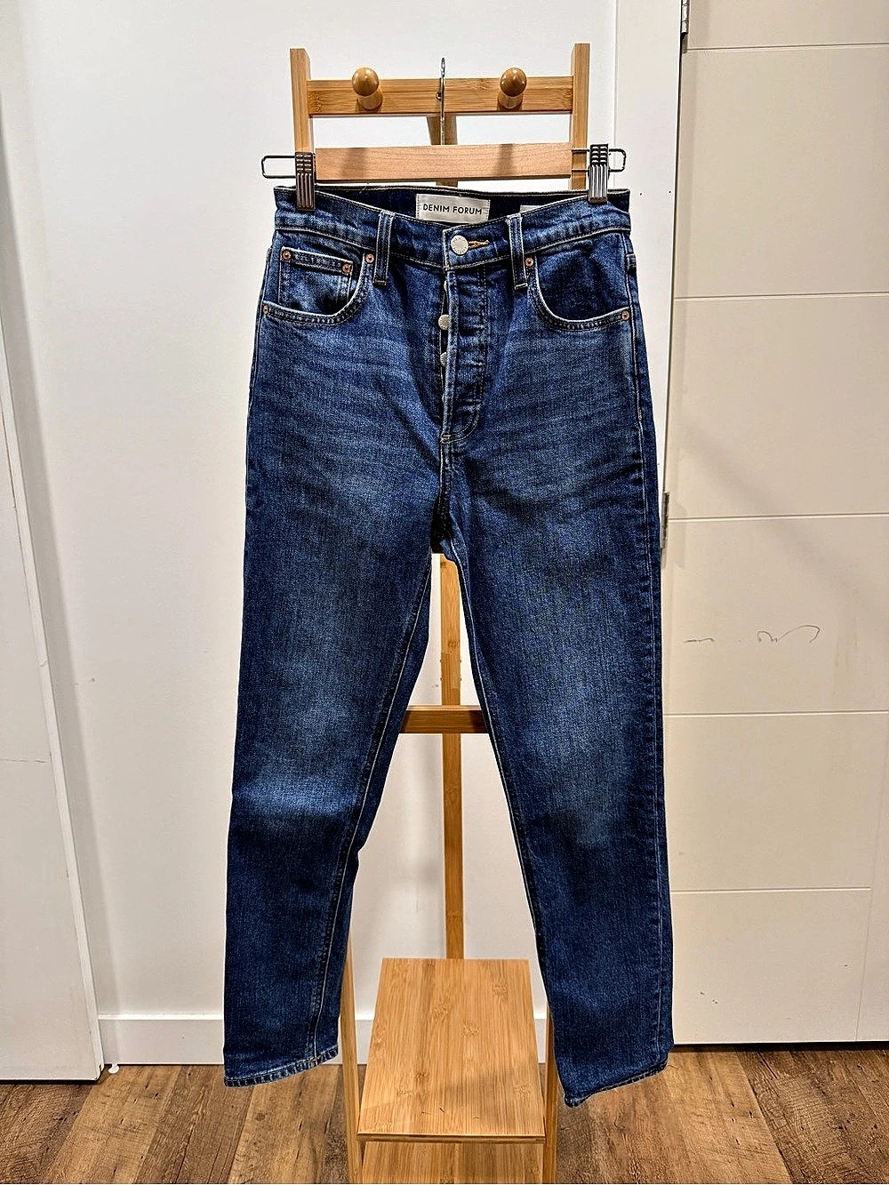 Denim Forum The Yoko High Rise Slim Jeans Blue Waist 25
